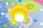 Colorful Retro Line Vector Design